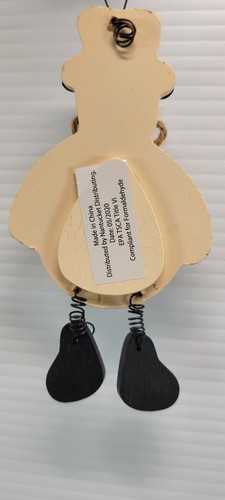 L) Nantucket Verteiler Weihnachten Urlaub Holz Schneemann Ornament - Bild 7 von 9