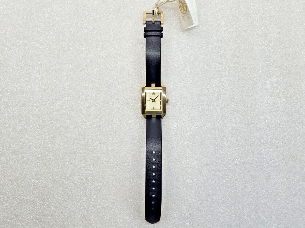 ★安心ヤマト便★TORY BURCH Dalloway Ivory Dial Ladies TB1104 TORY BURCH SWISS DALLOWAY IVORY DIAL NAVY LEATHER STRAP