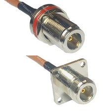 RG400 N FEMALE BULKHEAD to N FLANGE FEMALE RF Cable FAST-SHIP LOT