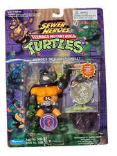 Vintage 1993 TMNT Sewer Heroes Rhinoman Action Figure 1994 New Coin HIGH GRADE!!
