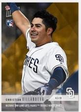 2018 Topps Now Christian Villanueva RC RTOD #ODB-2 3-HR Game Gold BONUS PR-161