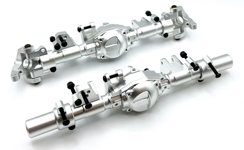 Silver Aluminum Axle Housing Set (Front & Rear) for CEN Ford F-450 Trucks - Image 2 of 4