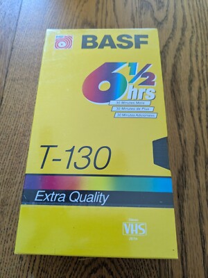 BASF VHS Video Tape Blank 6-1/2 Hours Extra Quality T-130 New Sealed