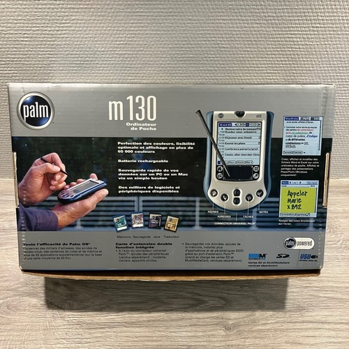 Palm M130 Ordinateur de poche PDA Vintage État Neuf en Boîte (⚠️ Batterie HS) - Photo 9/9