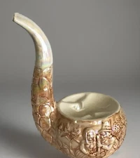 Vintage 1974 Ceramic Pipe Shaped Ashtray Dated and signed