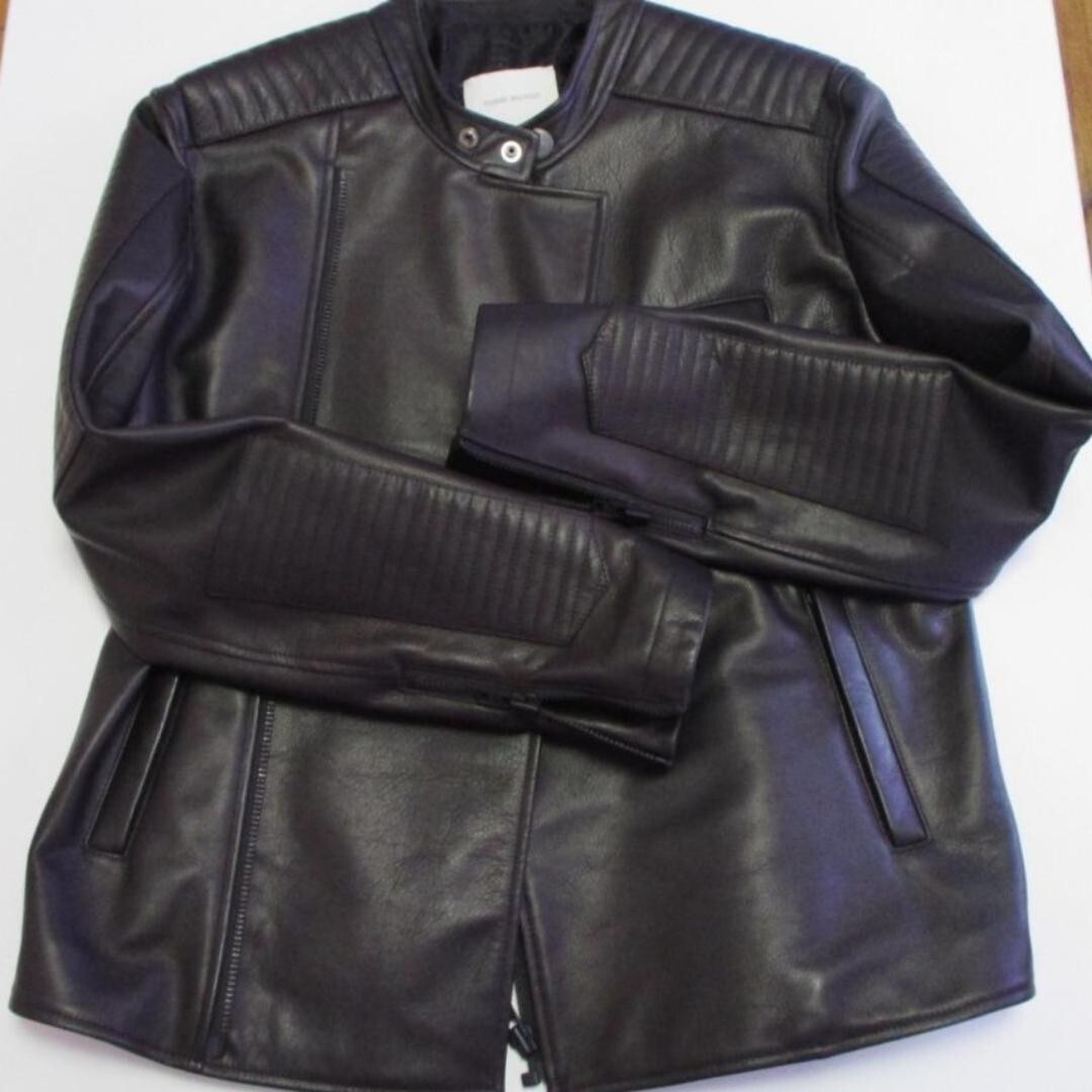 PIERRE BALMAIN calf leather riders mad black size: 48(L) list 