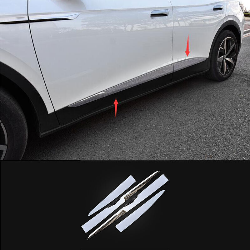 For VW ID.4 21-24 Chrome Titanium Side Door Body Guard Molding Strip Trim