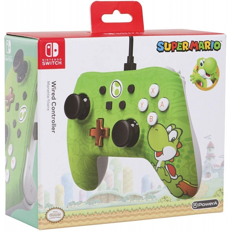 Manette filaire officielle iConic Yoshi Nintendo Switch verte