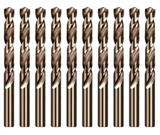 Cobalt Drill Bit Set 11/64" HSS Co M35 Jobber Metalworking Twist Drill Bit-10Pcs