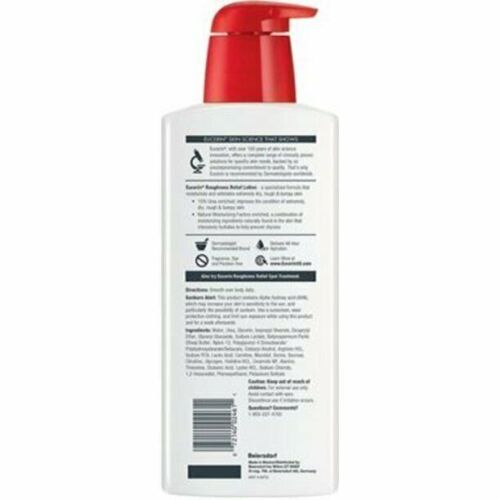 Eucerin Roughness Relief Lotion Urea & Ceramide Enriched Uscented 16.9 oz 2 Pack - Picture 3 of 9