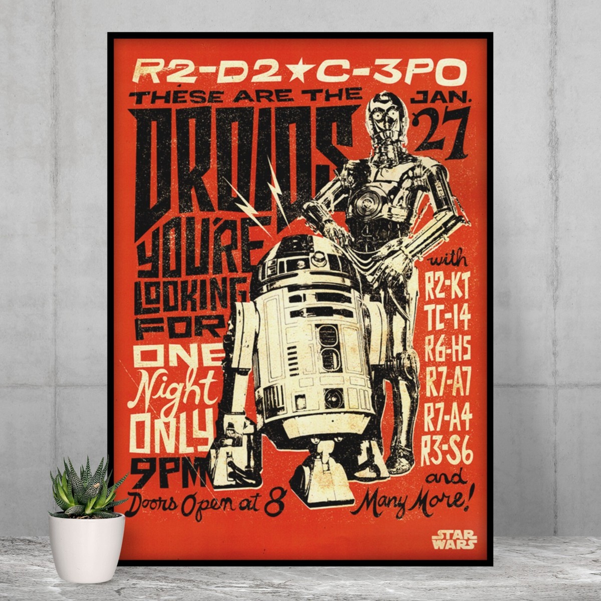 Star Wars Poster - C-3PO R2-D2 Droids - Movie Concert Posters | eBay