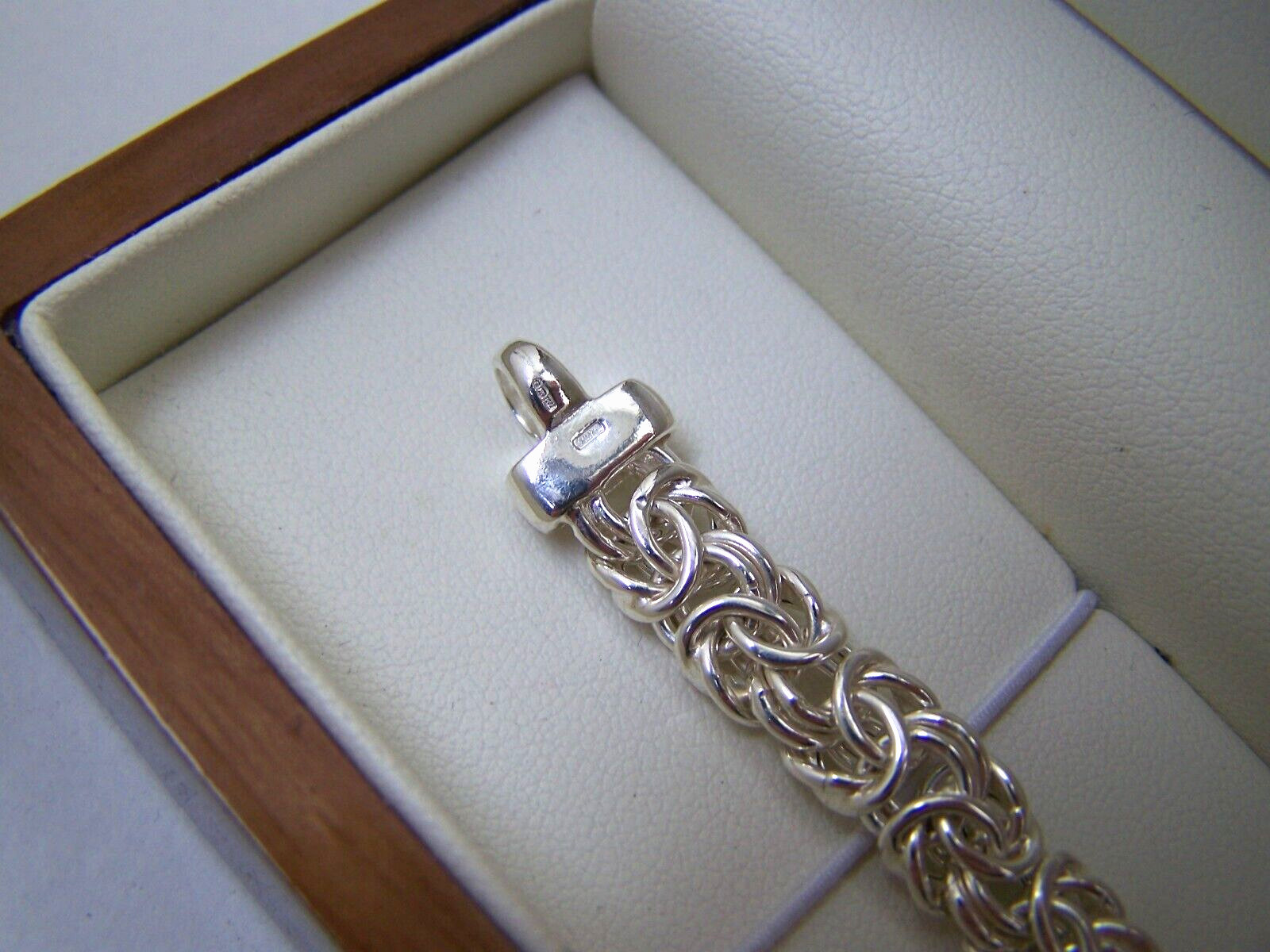 SUPERB SOLID 925 STERLING SILVER BYZANTINE CHUNKY… - image 6