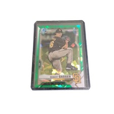 2021 Bowman Chrome Draft Sapphire Green Refractor BDC135 Robert Gasser #/50 1st