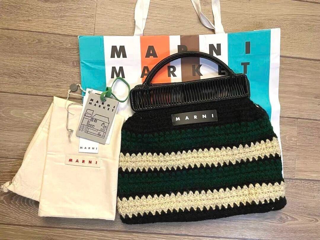 Marni Market Marni Knitted Crochet Wool Bag from Japan Marni Market Marni Knitted Crochet Wool Bag from Japan