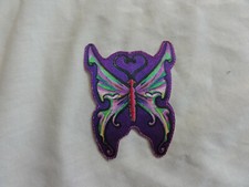 Iron on / Sew On patch  Purple Butterfly  3"