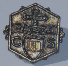 Vintage Methodist Church and School Lapel Pin