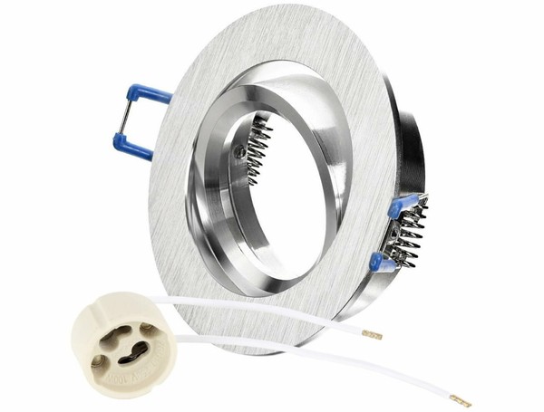 Aluminum GU10 Einbaurahmen 68Mm Schwenkbar Rund 230V Einbaustrahler GebüRstet-image