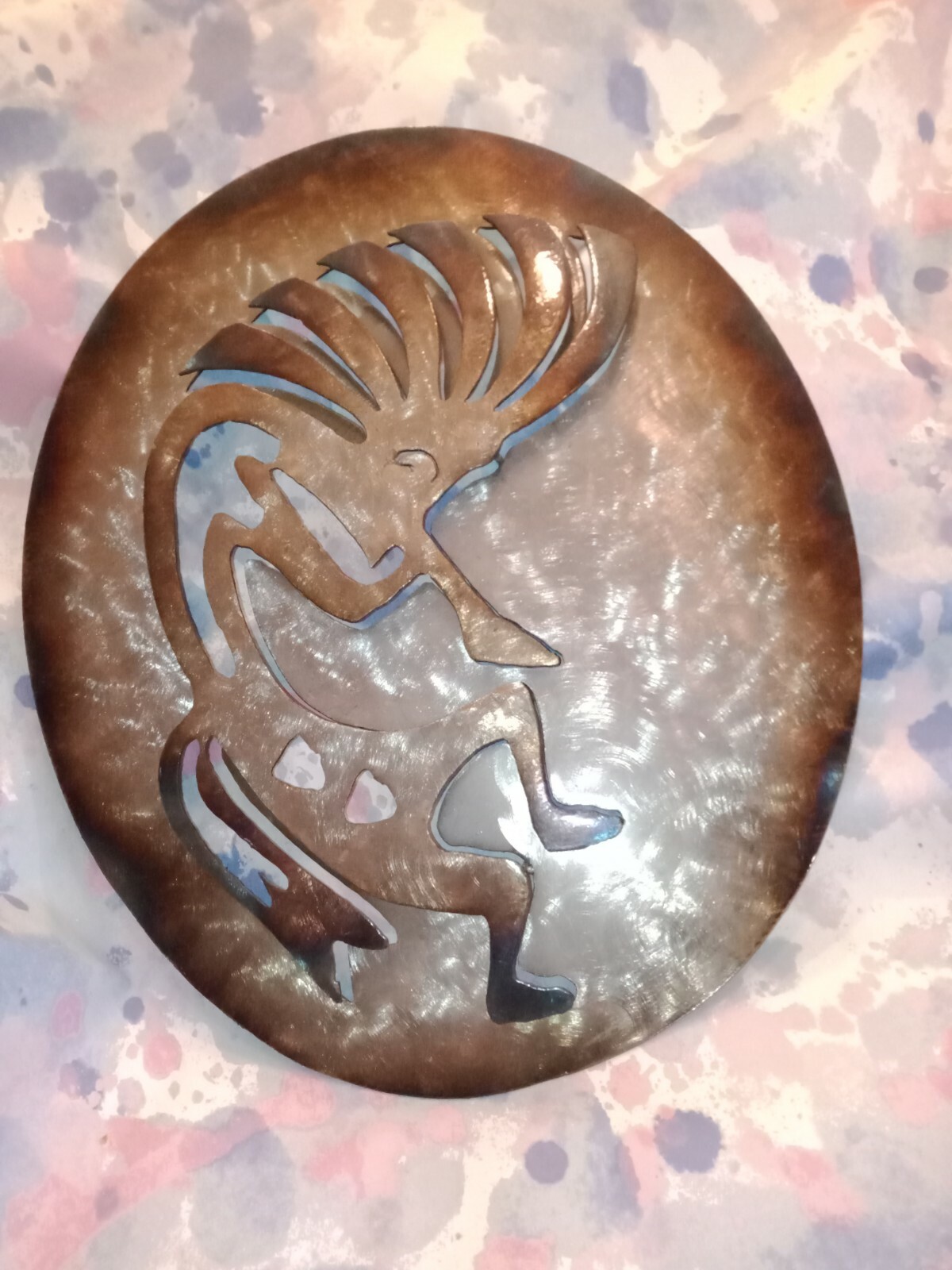 Rare Beautiful Large Kokopelli Dancer Native Heavy St… Gem