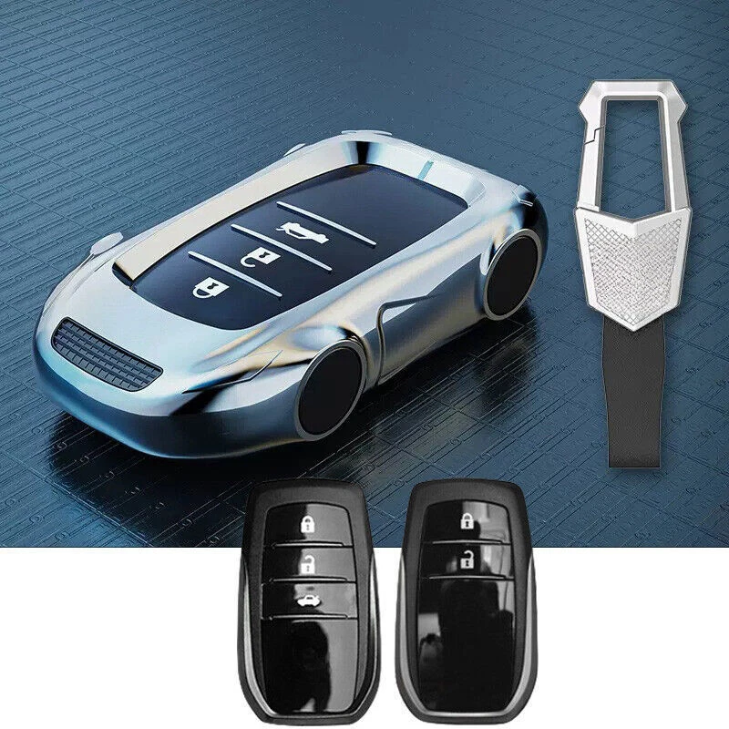Funda protectora de aleación de silicona TPU para llave de coche para Toyota Camry Avalon RAV4 Prius Corolla Foto 4 de 4