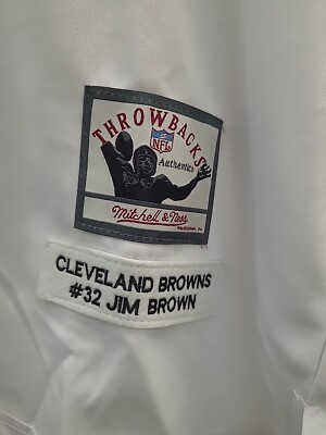 bless n° ノースリーブ　レア New Mitchell & Ness #32 Jim Brown NFL Cleveland Browns Jersey Size