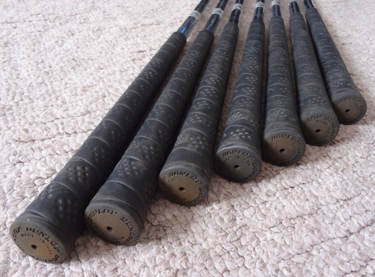 DUNLOP REACTION RADIAL MASS MOVEMENT IRONS 3-9 GOLF CLUB SET R FLEX STEEL SHAFT