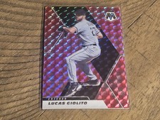 2021 Panini Mosaic #11 Lucas Giolito Pink Camo Prizm Nmmt