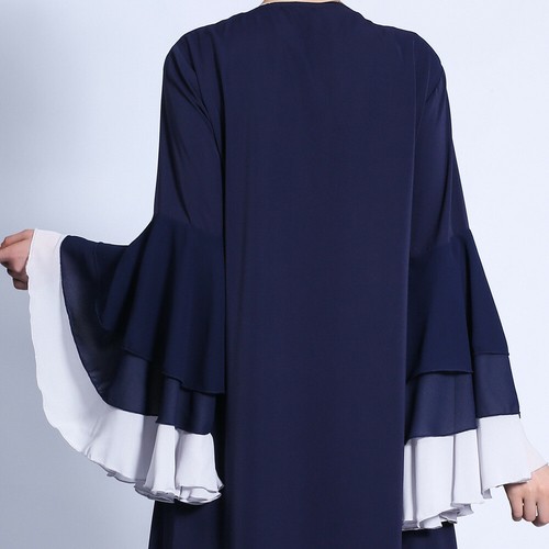 Open Cardigan Abaya Muslim Women Maxi Dress Kimono Kaftan Robe Islamic Arab Gown - Picture 45 of 223