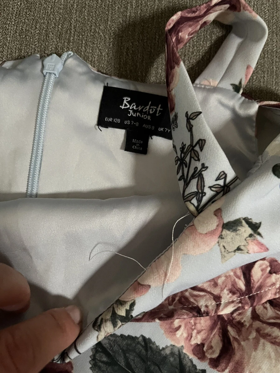 Bardot Junior Jnr Myer kids girls summer blue floral dress size 8
