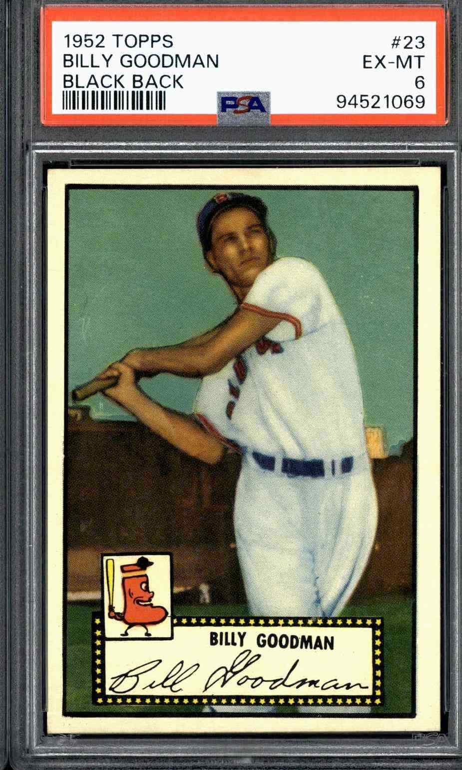 1952 Topps #23 Billy Goodman - PSA 6