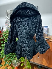 Norma Kamali Jacket Shawl Collar Black Velvet Size 6 1980s Vintage Oversized