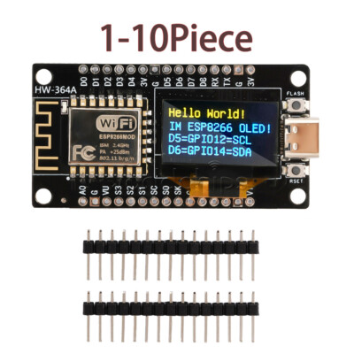 1-10Piece Type-C/Micro USB 0.96'' ESP-12F Nodemcu ESP8266 WIFI Development Board