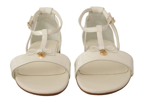 DOLCE & GABBANA Kids White 100% Leather Strappy Flat Sandals EU36 / US4 RRP $450 - Picture 3 of 10