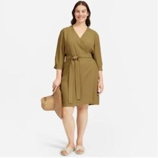 Everlane | The Japanese GoWeave Long-Sleeve Mini Wrap Dress size 2