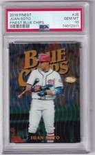 2019 Topps Finest Blue Chips Juan Soto PSA 10 Gem Mint Nationals