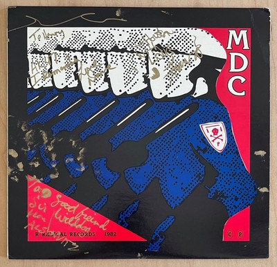 M.D.C. MILLIONS OF DEAD COPS 1982 SIGNED Vinyl Record Punk Hardcore Wild Dog