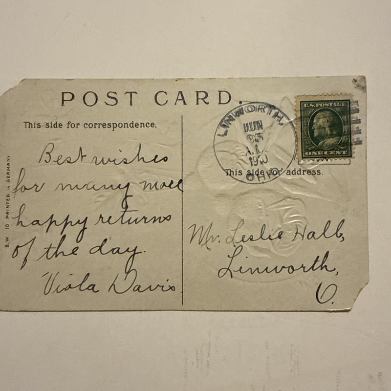 OHIO-Linworth, Franklin County (1910-1955) 1910 Cancel