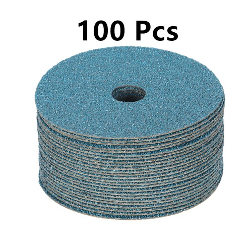 100 Pack 36 Grit 4.5Inch x7/8Inch Zirconia Resin Fiber Sanding & Grinding Discs - Picture 4 of 18