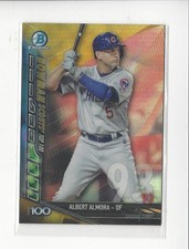 2017 Bowman Chrome Scouts Top 100 Gold Refractor #BTP93 Albert Almora Cubs /50 