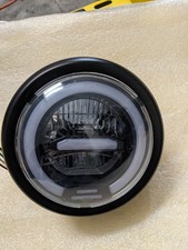6.5 Inches Round Motorcycle Led Headlight With Brackets Assembly White Light