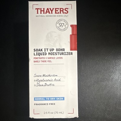Thayers Soak It Up 80HR Liquid Moisturizer Fragrance-Free 2.5 fl oz