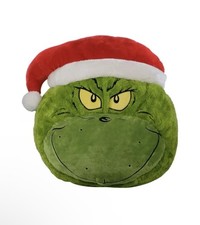 Dr. Seuss How The Grinch Stole Christmas Face Throw Plush PILLOW NWT RUZ 2023