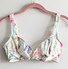 Vintage Maidenform Satin Seduction Bra Floral 36C Style 7887 No Underwire