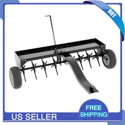 Heavy Duty 48-In Tow-Behind Plug Aerator for Lawn Tractors & ATVs w/Steel Tines