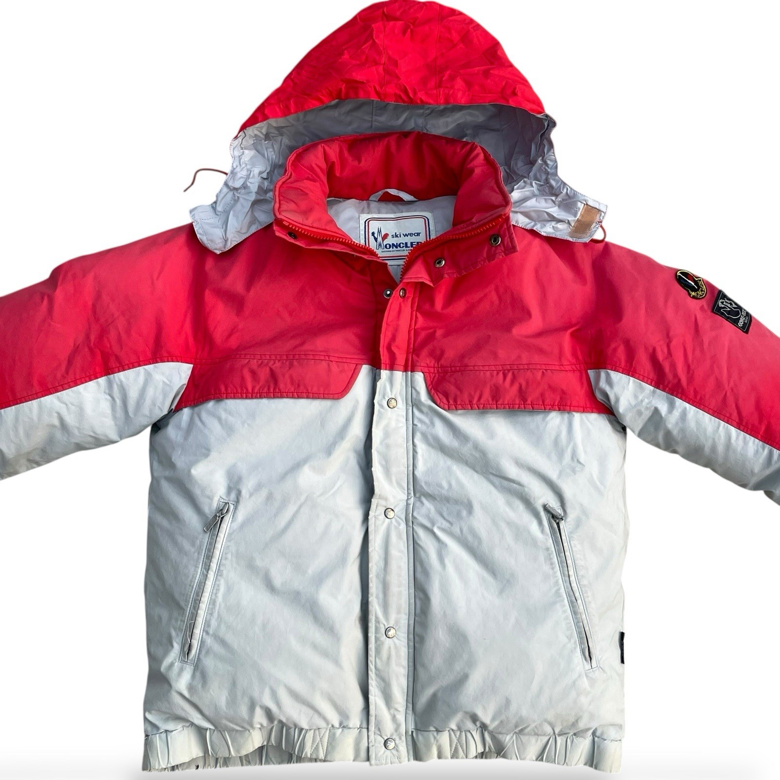 MONCLER x ASICS Gore-Tex Down Grey Puffer Jacket Ski Wear In Japan M 80s Vintage thumbnail 4