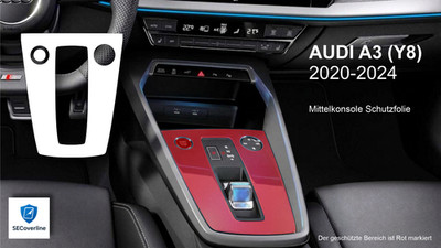 Audi A3 8Y 2020-2024 Schutzfolie Mittelkonsole Kratzschutz (Glänzend/Matt)