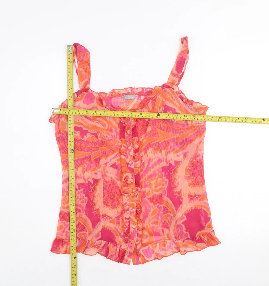 Marks and Spencer Women’s Multicoloured Paisley Chiffon Camisole Blouse Size 10 - Image 2 of 4