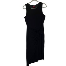 Vince Camuto dress black women size S faux wrap lined black