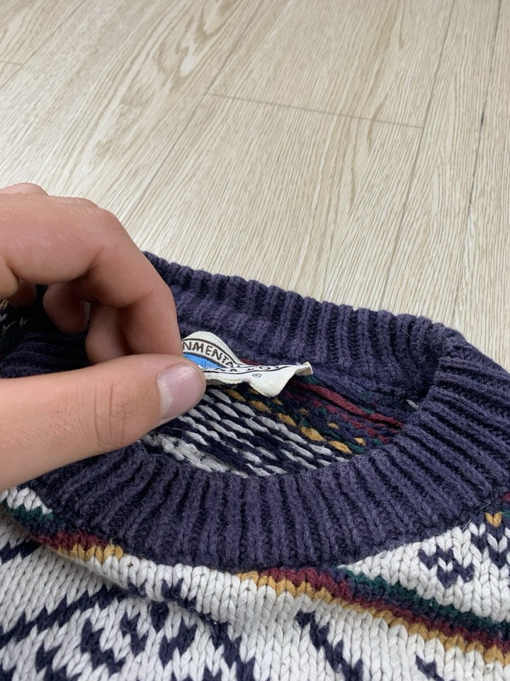 Vintage 90’s Mens Retro Knit Funky Pattern Jumper Aztec Print UK Large ...