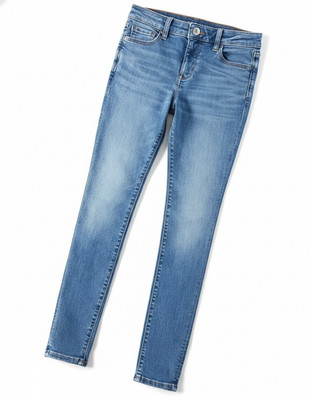American Eagle Women s 0 25W Blue Skinny Jeans Mid Rise Stretch Denim Pants