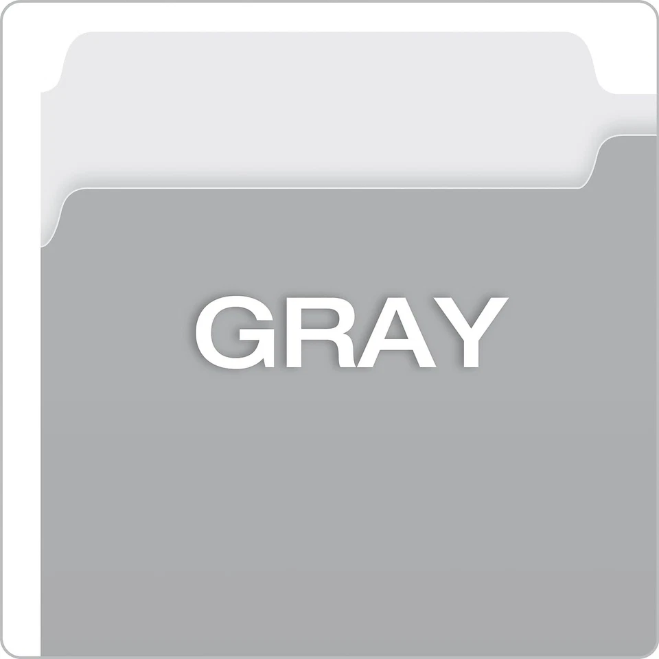 435013GRA Interior File Folders, 1/3 Cut Top Tab, Legal, Gray (Box of 100) - Image 3 of 4